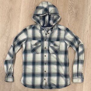 Carhartt Navy and Cream Plaid Shirt